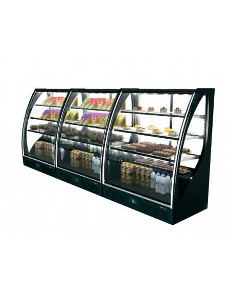 Refrigerated mural - Ventilated - Temperature +4°/+8°C - Led light - cm 101.5 x 62 x 124 h