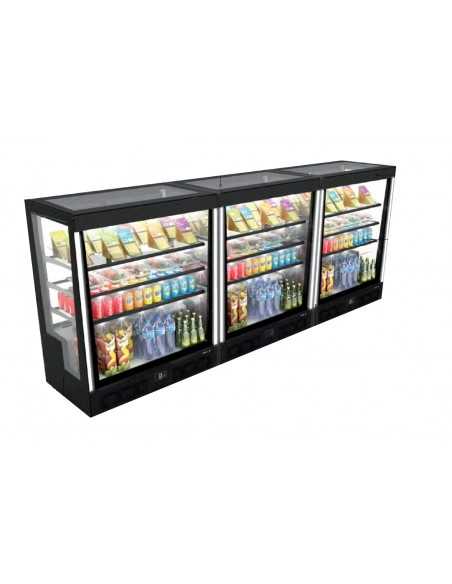 Murale refrigerato - Ventilato - Temperatura +4°C/ +8°C - Accesso posteriore - Luce led  - cm 101.5 x 62 x 124 h