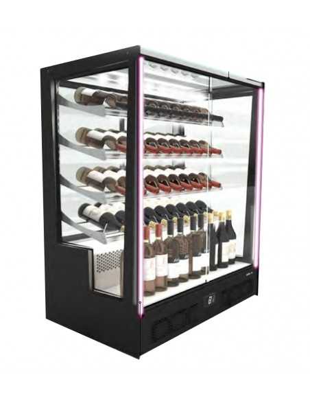 Armario mural refrigerado para vino - Ventilado - Temperatura +4°C/ +8°C - Luz LED en frontal y estante - cm 101,5 x 62 x 124 h