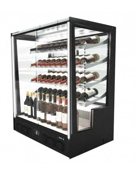 Wine refrigerated mural - Ventilated - Temperature 4°C/ 8°C - Front and shelf LED light - cm 101.5 x 62 x 124 h