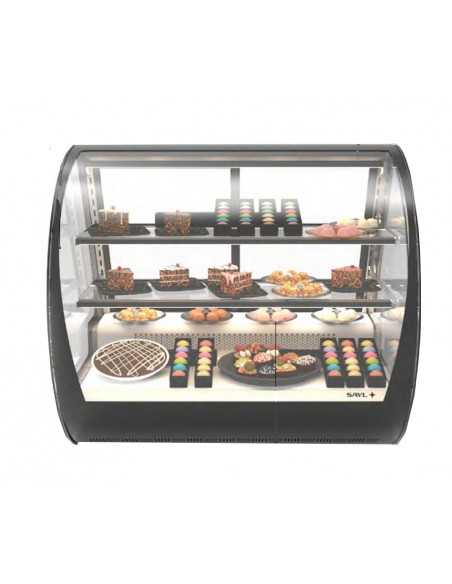 Vetrina refrigerata -Temperatura +4°C/+8°C - Con cristalli in vetro - Cm 80 x 70 x 74 h