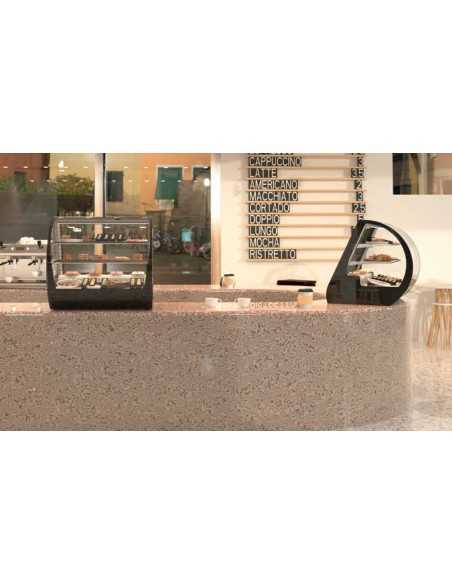 Refrigerated display case -Temperature +4°C/+8°C - With glass crystals - Cm 80 x 70 x 74 h