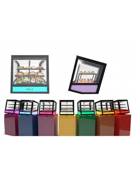Refrigerated display case -Temperature +4°C/+8°C - With glass crystals - Cm 62 x 67 x 67 h