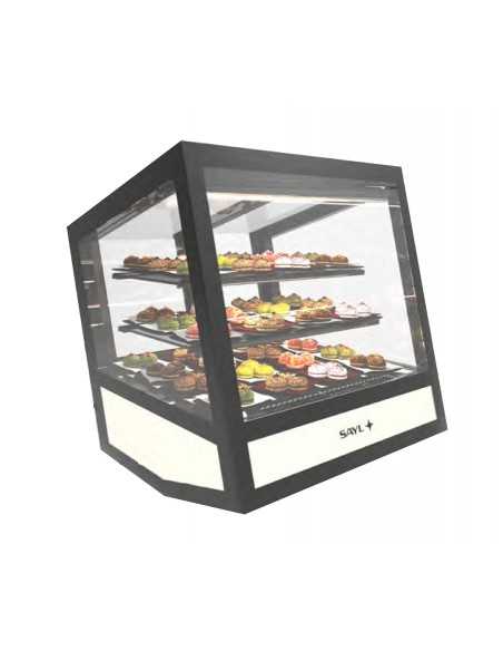 Vitrina refrigerada -Temperatura +4°C/ +8°C - Con cristales de vidrio - Cm 62 x 67 x 67 h