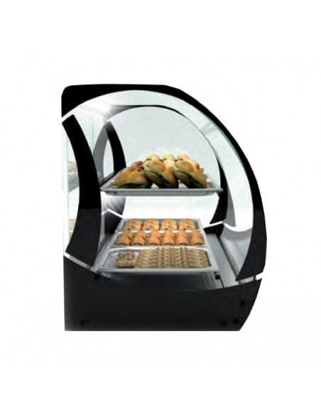 Espositore vetrina calda - Temperatura +30°C/+90°C - Illuminazione a led - Cm 110 x 51 x 63.5