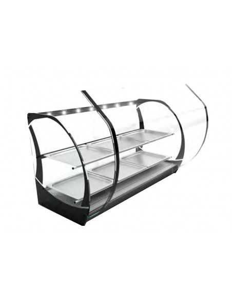 Espositore vetrina calda - Temperatura +30°C/+90°C - Illuminazione a led - Cm 110 x 51 x 63.5