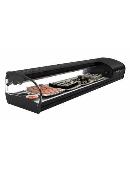 Vetrina refrigerata sushi - Temperatura +2°/+6 °C - N. 8 contenitori GN 1/3 - Cm 178.8 x 39.5 x 27 h