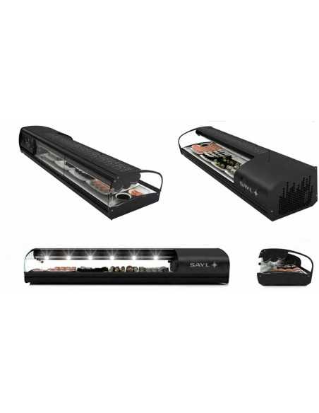 Vitrina refrigerada para sushi - Para platos - Temperatura +2°/ +6 °C - Cm 148.8 x 39.5 x 27 h
