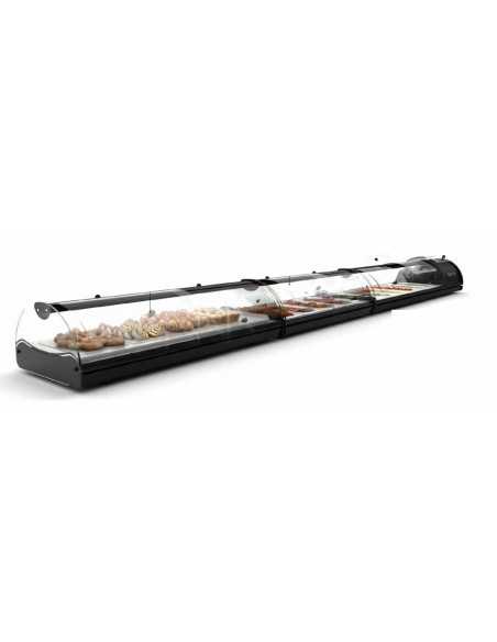 Vetrina refrigerata - Temperatura +2°C/+6°C - N. 4 contenitori GN 1/3 - Cm 108.5 x 39.5 x 24.5 h
