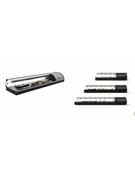 Sushi refrigerated display case - Temperature +2°/+6°C - N°4 containers GN 1/3 - Cm 108.5 x 39.5 x 24.5 h