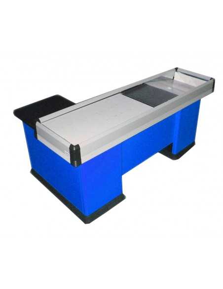 Static cash desk - Goods receipt tray - Service drawer with key - cm 160 x 55 x 88.5 h