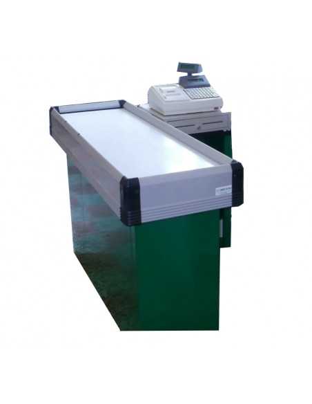 Banco cassa statica - Superficie inox  - Dimensioni cm 140 x 103
