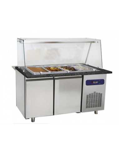 Preparation desk - Heated - Two doors - Temp....