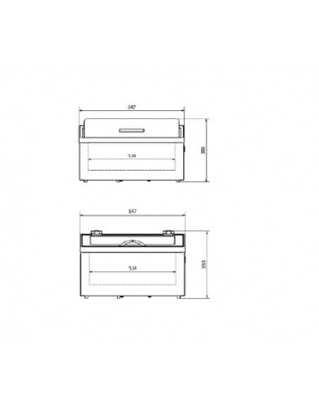 Exhibitor - Vaschette n. 3 da Lt 5 o n. 6 da Lt 2.5 - Temperature -10°/-22°C - Tank liters 15 - cm 64.7 x 71.5 x 38.8 h