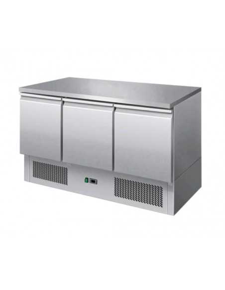 Saladette refrigerada con 3 puertas - cm 136,5 x 70 x 94,3h