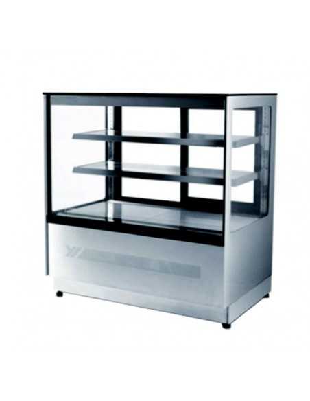 Vetrina pasticceria - Temp. +0°/+8°C - Capacità lt. 572 - Vetro dritto - 2 ripiani intermedi - Ventilato - cm 150 x 75 x 120 h