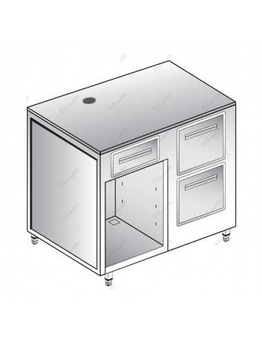 Coffee machine - Steel - 1 neutral drawer - 1...