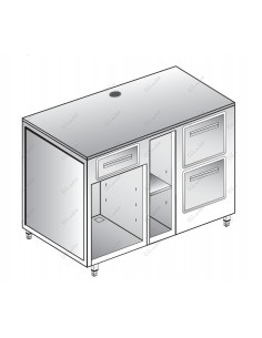 Coffee machine bench - 1 neutral drawer - 1 tremoggia...