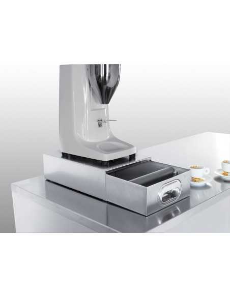 Cassetto battifondi caffè soprabanco - Linea 3000 - Struttura in acciaio inox 18/10 AISI 304 - Dimensioni cm 24 x 38 x 11 h