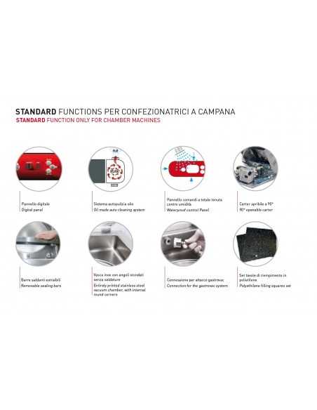 Vacuum packaging machine - Steel structure 25 cm sealing bar - Single phase - cm 36 x 42 x 37 h