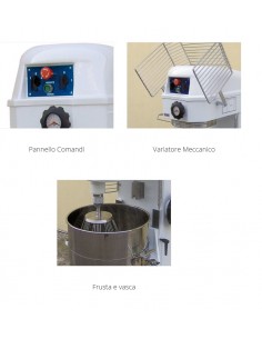 Impastatrice planetaria - Vasca cm 45 x 44 h - Testa... 2