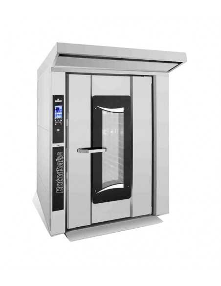 Forno a carrello rotante - Elettrico - Touch screen - Capacità  teglie n.18x cm 80x120 - cm 173 x 209 x 250h