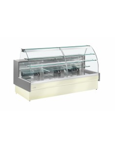 Banco alimentare -  Vetro curvo - Statico con cassettone...
