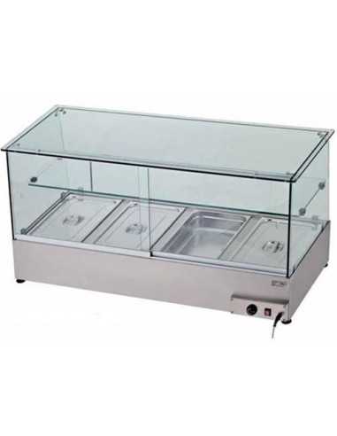 Espositore bagnomaria da banco - In acciaio...