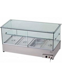 Vitrina baño maría banco - acero inoxidable - Temperatura...