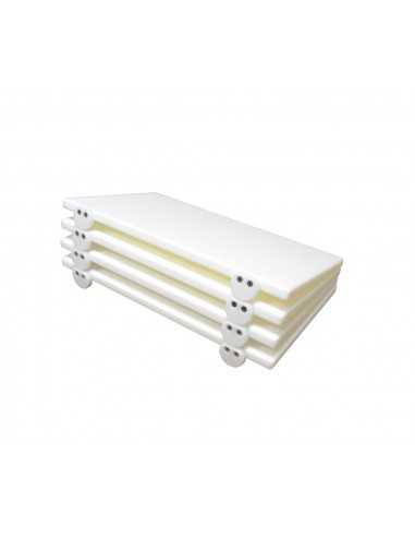 White polyethylene cutting board in a set of 4 pieces - Thickness cm 2