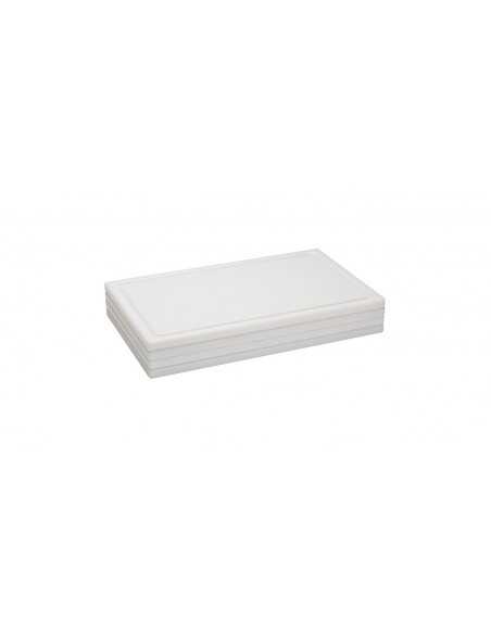 Tablas de cortar de polietileno - Color blanco - Sin canal - Juego de 4 piezas - Espesor cm 2 - Dimensiones varios