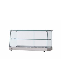 Vitrina de exhibición caliente - Cristal recto - acero...