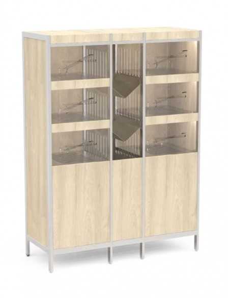 Exhibitor with blade system - 6 compartments - Stainless steel tube - cm 125 x 50 x 170h