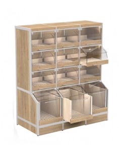 Exhibitor with drawers and drawers - 9+3 compartments -...