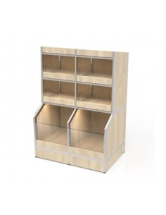 Espositore  per pane confezionato - 6 scomparti - Telaio...
