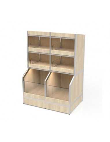 Packed bread display - 6 compartments -...