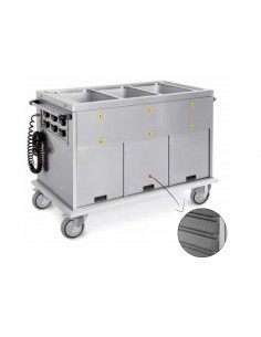 Carrello termico armadiato - Vasca a vani con temperature...