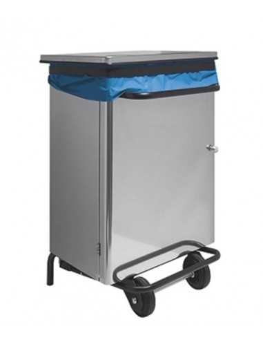 Cubo de basura rectangular - Tapa con apertura...