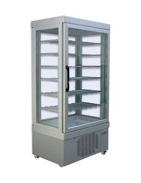 Vetrina espositiva per pasticceria - Statico Negativo - Temp. -15/-25°C - 4 lati espositivi - cm 90 x 64 x 186h