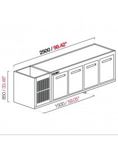 Built-in refrigerated cell - Temperature 4°/ 8°C - With...