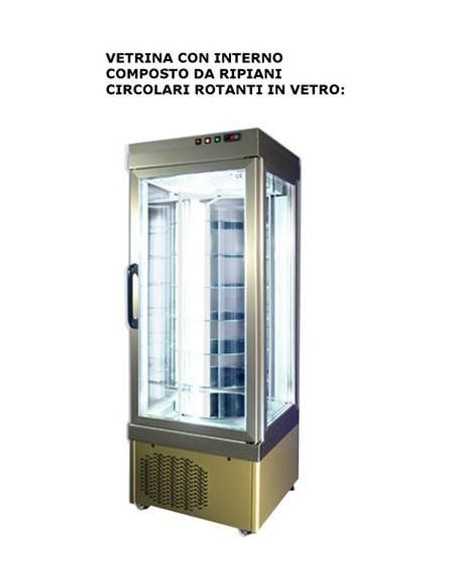 Showcase for pastry - No-frost Negative - Temp. +5/-25°C - 4 exhibition sides - cm 67 x 64 x 191h