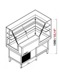Right snack terminal combined static refrigeration/dry heat