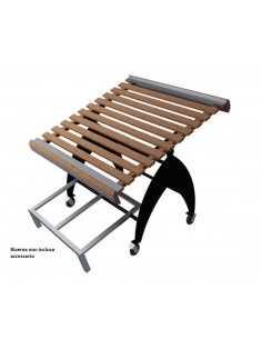 Espositore basculante ortofrutta - Doghe in legno -...