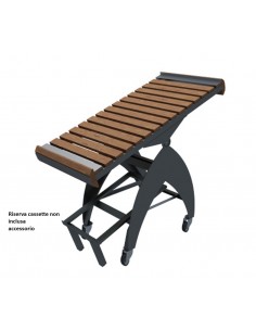 Espositore basculante ortofrutta - Doghe in legno -...