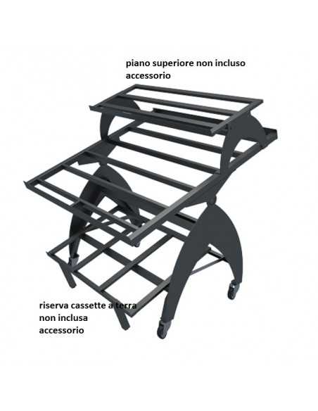 Tilting fruit and vegetable display - Painted steel structure - cm 120 x120 x 115 h