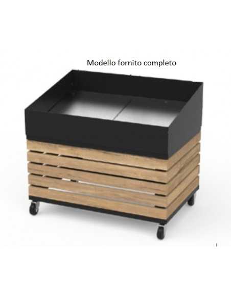 Fruit and vegetable display - Basic structure - Square tubular steel - cm 120 x 80 x 66 h