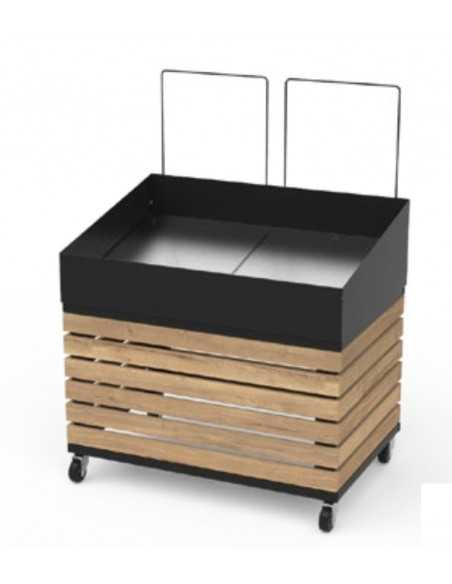 Fruit and vegetable display - Basic structure - In square tubular steel - cm 120 x 80 x 76 h