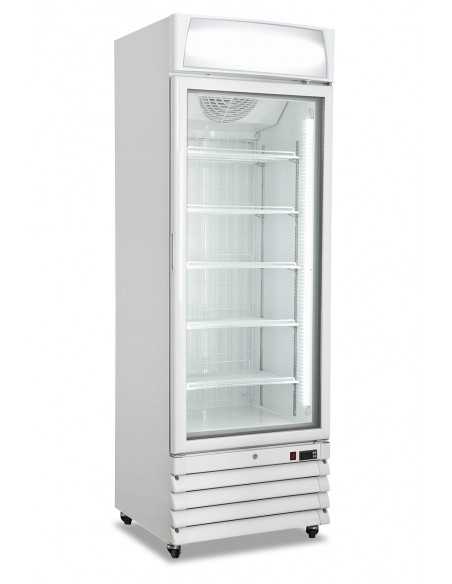 Armario congelador - Puerta de cristal - Motoventilador - Temperatura-22 °C / -18 °C - Capacidad 360 Lt. - cm 67 x 70 x 198 h