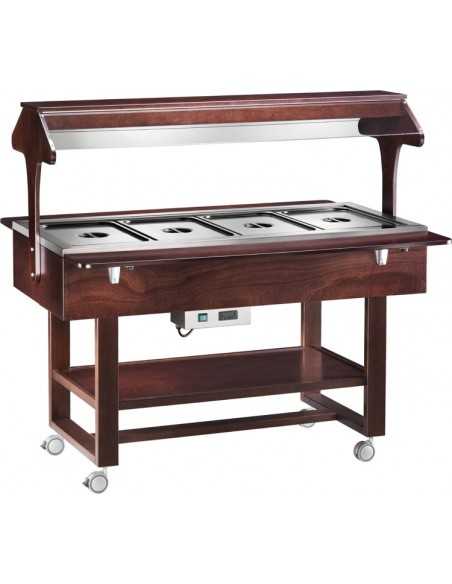 Thermal display - Multilayer wood - With dome - Temperature +30/+ 90°C- Power 2000 W-cm 148 x 112 x 141h