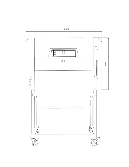 Baguette moulder - Two cylinders - Capacity 1800 pieces/h - cm 109 x 98 x 161 h